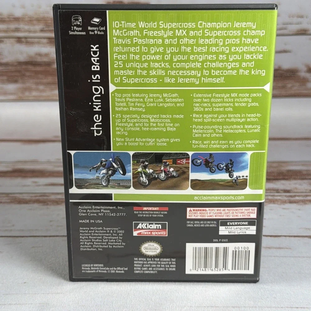 Jeremy McGrath Supercross World GameCube Complete Tested Used